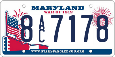MD license plate 8AC7178