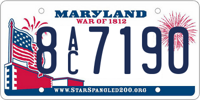 MD license plate 8AC7190