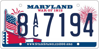 MD license plate 8AC7194