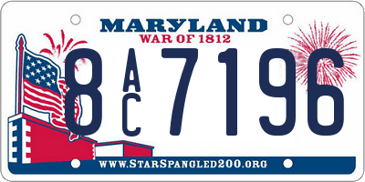 MD license plate 8AC7196