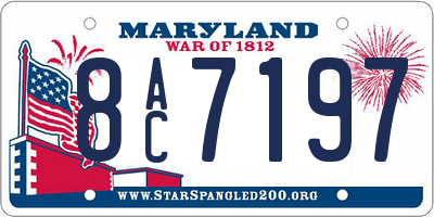 MD license plate 8AC7197