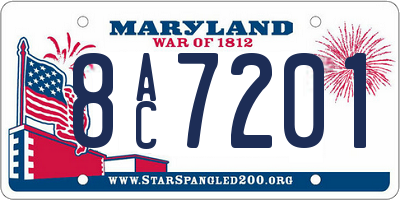 MD license plate 8AC7201