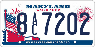 MD license plate 8AC7202