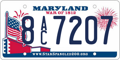 MD license plate 8AC7207