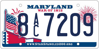 MD license plate 8AC7209