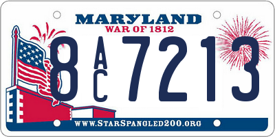 MD license plate 8AC7213