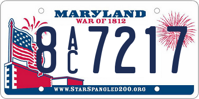 MD license plate 8AC7217