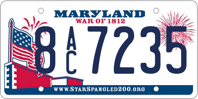 MD license plate 8AC7235
