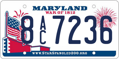 MD license plate 8AC7236