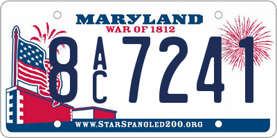 MD license plate 8AC7241