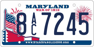 MD license plate 8AC7245