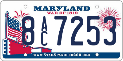 MD license plate 8AC7253
