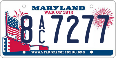 MD license plate 8AC7277
