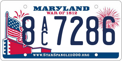MD license plate 8AC7286
