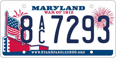 MD license plate 8AC7293