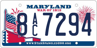 MD license plate 8AC7294