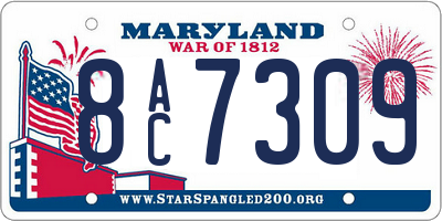 MD license plate 8AC7309