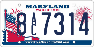 MD license plate 8AC7314