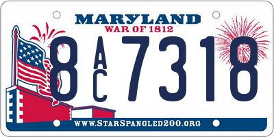 MD license plate 8AC7318