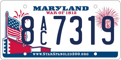 MD license plate 8AC7319
