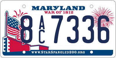 MD license plate 8AC7336