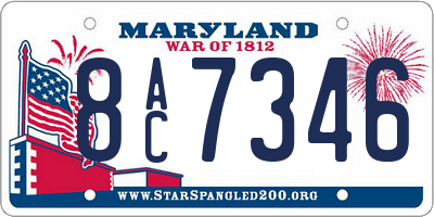 MD license plate 8AC7346