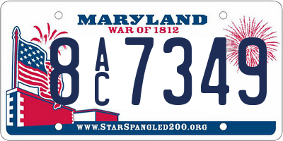 MD license plate 8AC7349
