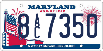 MD license plate 8AC7350