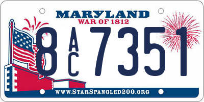 MD license plate 8AC7351