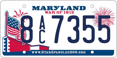 MD license plate 8AC7355