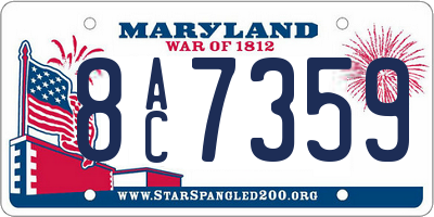 MD license plate 8AC7359