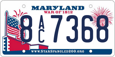 MD license plate 8AC7368