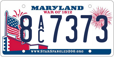 MD license plate 8AC7373