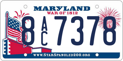 MD license plate 8AC7378