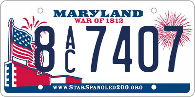 MD license plate 8AC7407