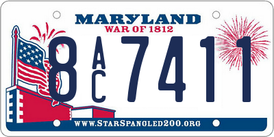 MD license plate 8AC7411