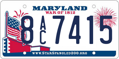 MD license plate 8AC7415