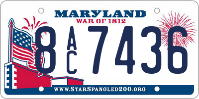 MD license plate 8AC7436