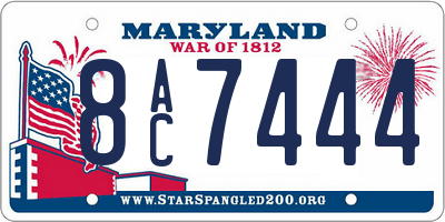 MD license plate 8AC7444