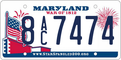 MD license plate 8AC7474