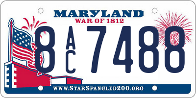 MD license plate 8AC7488