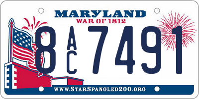 MD license plate 8AC7491