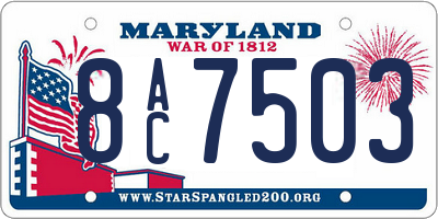 MD license plate 8AC7503