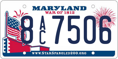 MD license plate 8AC7506