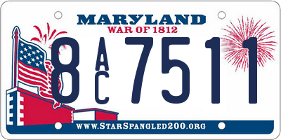 MD license plate 8AC7511