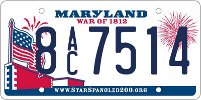 MD license plate 8AC7514