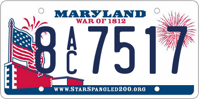 MD license plate 8AC7517