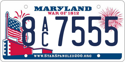 MD license plate 8AC7555
