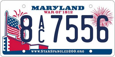MD license plate 8AC7556