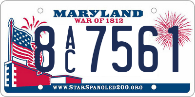 MD license plate 8AC7561